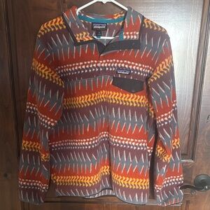 Patagonia Vibrant Patterned Fleece Pullover medium